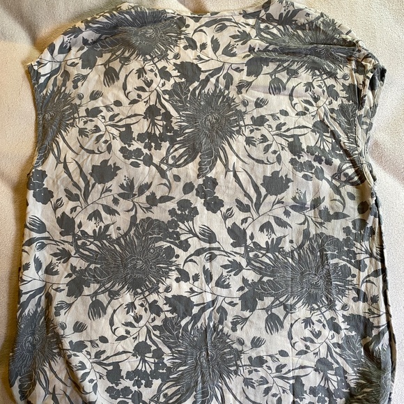 Rosemunde of Denmark Women's Sz 42 Tee-shirt White, Grey 100% Viscose crepe - Picture 3 of 5